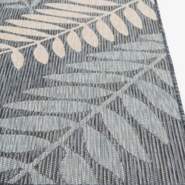 Outdoor Rugs-Kirkland's Home Classicism Sun Shower Outdoor Area Rug, 5X8 Blue/Ivory