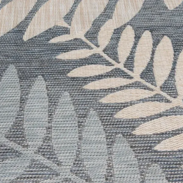 Outdoor Rugs-Kirkland's Home Classicism Sun Shower Outdoor Area Rug, 5X8 Blue/Ivory