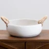 Decorative Bowls & Jars-Kirkland's Home Clay Bowl With Rope Handles White/Gray