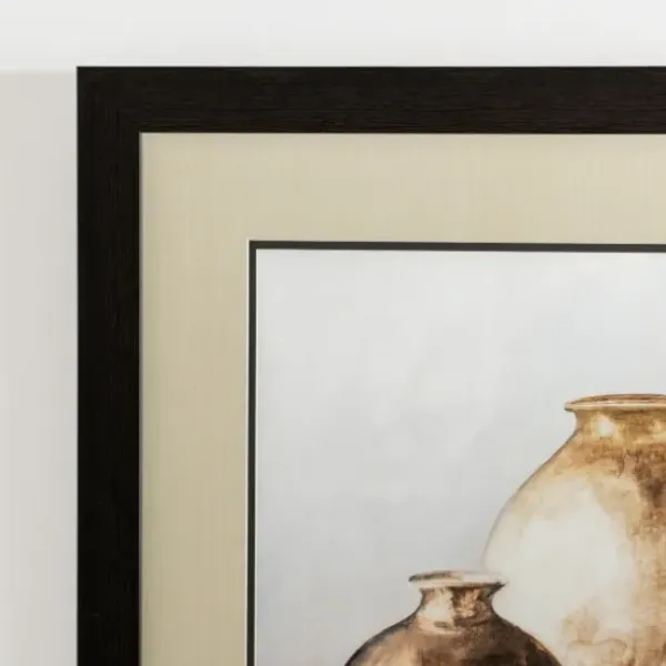 Framed Art-Kirkland's Home Clay Pot Still Life I Framed Art Print Ivory/Brown