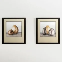 Framed Art-Kirkland's Home Clay Pot Still Life I Framed Art Print Ivory/Brown