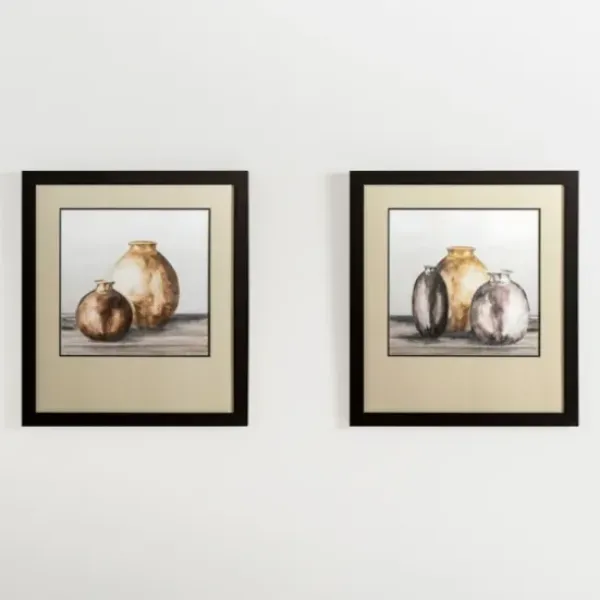 Framed Art-Kirkland's Home Clay Pot Still Life I Framed Art Print Ivory/Brown