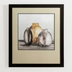 Framed Art-Kirkland's Home Clay Pot Still Life Ii Framed Art Print Tan