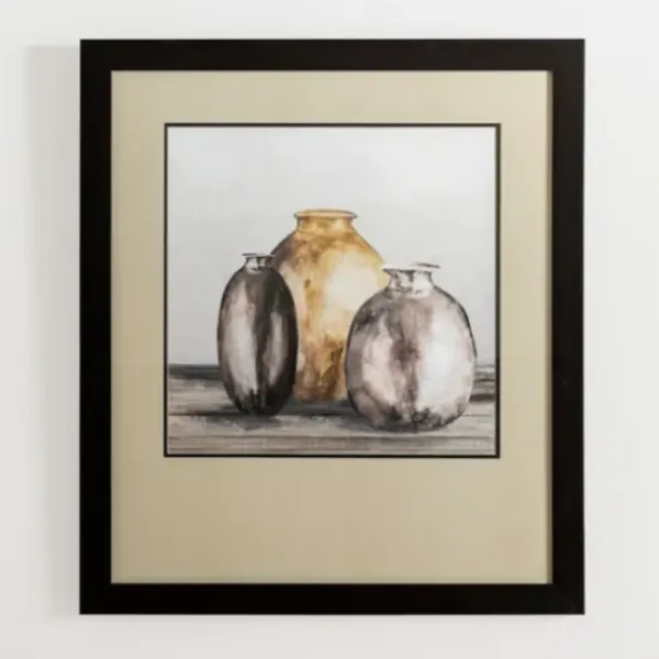 Framed Art-Kirkland's Home Clay Pot Still Life Ii Framed Art Print Tan