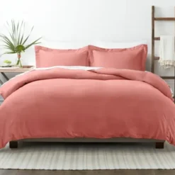 Duvets-Kirkland's Home Clay Solid 3-Pc. King Duvet Cover Set Orange