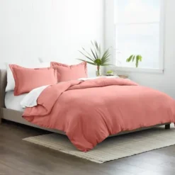 Duvets-Kirkland's Home Clay Solid 3-Pc. King Duvet Cover Set Orange