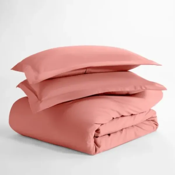 Duvets-Kirkland's Home Clay Solid 3-Pc. King Duvet Cover Set Orange