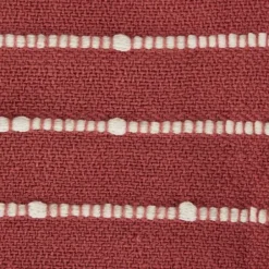 Blankets & Throws-Kirkland's Home Clayoff Slub Stripe Decorative Throw Red