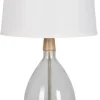 Table Lamps-Kirkland's Home Clear Crackled Glass Table Lamps, Set Of 2 White