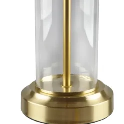Table Lamps-Kirkland's Home Clear Glass Base Gold Table Lamps, Set Of 2 White