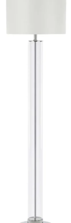 Floor Lamps-Kirkland's Home Clear Glass Demi Floor Lamp Ivory