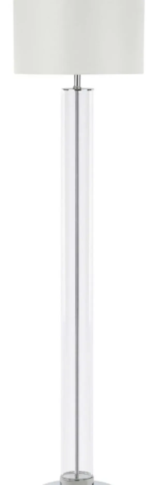 Floor Lamps-Kirkland's Home Clear Glass Demi Floor Lamp Ivory