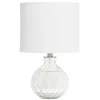 Table Lamps-Kirkland's Home Clear Glass Honeycomb Table Lamp White
