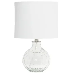 Table Lamps-Kirkland's Home Clear Glass Honeycomb Table Lamp White
