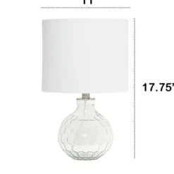 Table Lamps-Kirkland's Home Clear Glass Honeycomb Table Lamp White