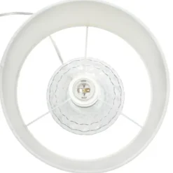 Table Lamps-Kirkland's Home Clear Glass Honeycomb Table Lamp White