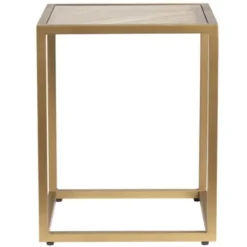 Accent & End Tables-Kirkland's Home Clear Glass Top Metal Base Accent Table Gold