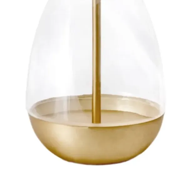 Table Lamps-Kirkland's Home Clear Gold Dipped Glass Table Lamp White