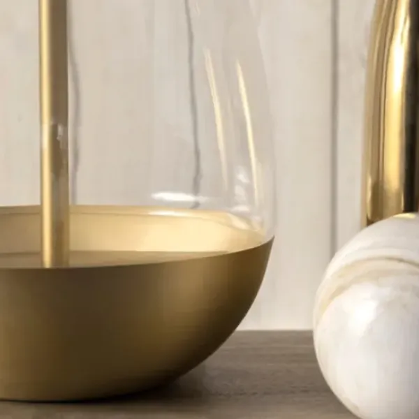 Table Lamps-Kirkland's Home Clear Gold Dipped Glass Table Lamp White