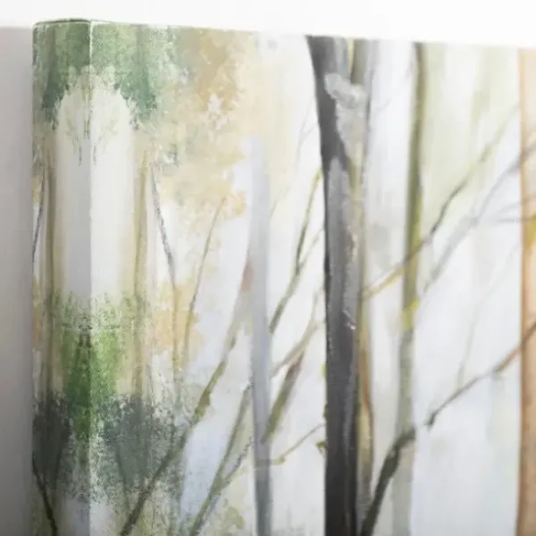 Canvas Art-Kirkland's Home Clearing Forest Scenery Canvas Art Print Green/Brown/Gray