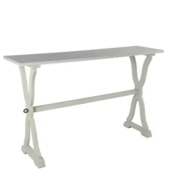 Console Tables-Kirkland's Home Cloud Hourglass Console Table Gray