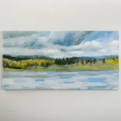 Canvas Art-Kirkland's Home Cloudy Landscape Canvas Art Print Blue/Green