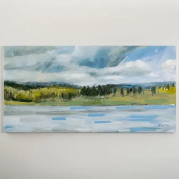 Canvas Art-Kirkland's Home Cloudy Landscape Canvas Art Print Blue/Green