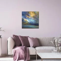 Wall Plaques-Kirkland's Home Coastal Clouds Print On Acrylic Glass Blue