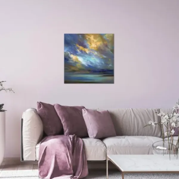 Wall Plaques-Kirkland's Home Coastal Clouds Print On Acrylic Glass Blue