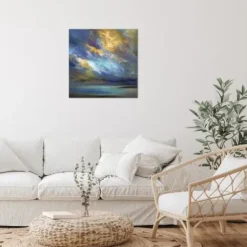 Wall Plaques-Kirkland's Home Coastal Clouds Print On Acrylic Glass Blue