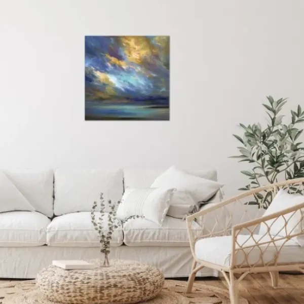 Wall Plaques-Kirkland's Home Coastal Clouds Print On Acrylic Glass Blue