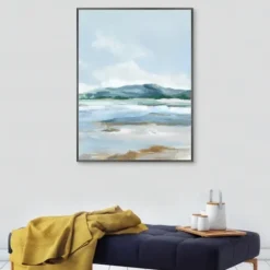 Canvas Art-Kirkland's Home Coastal Mountains I Framed Canvas Art Print Blue