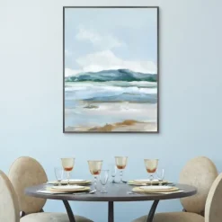 Canvas Art-Kirkland's Home Coastal Mountains I Framed Canvas Art Print Blue