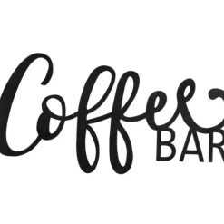 Wall Quotes & Signs-Kirkland's Home Coffee Bar Script Wall Plaque Black