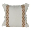 Pillows-Kirkland's Home Coffee Brown Textured Stripe Throw Pillow White/Brown
