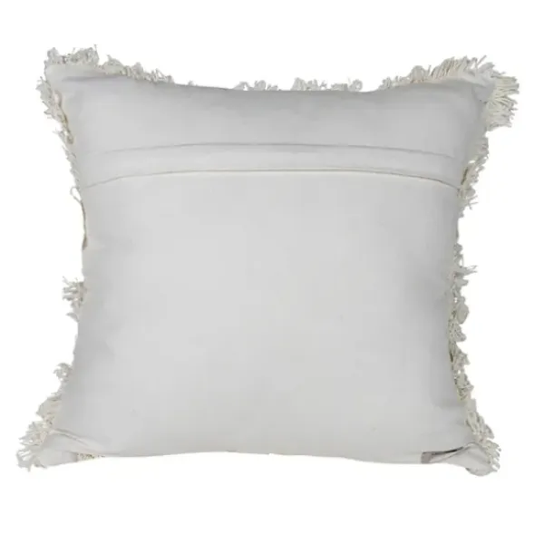 Pillows-Kirkland's Home Coffee Brown Textured Stripe Throw Pillow White/Brown