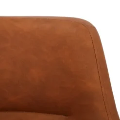 Dining Chairs-Kirkland's Home Cognac Vegan Leather Dining Chairs, Set Of 2 Brown