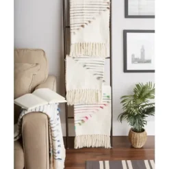 Blankets & Throws-Kirkland's Home Color Diamond Cut Throw Multi