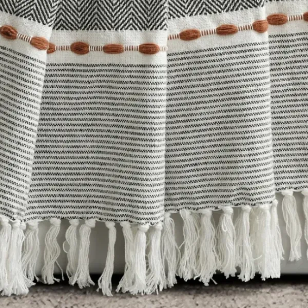 Blankets & Throws-Kirkland's Home Color Herringbone Stripe Throw Multi