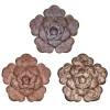 Wall Plaques-Kirkland's Home Color Metal Flower Wall Plaques, Set Of 3 Multi