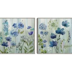 Framed Art-Kirkland's Home Color Wash 2-Pc. Framed Canvas Art Set Blue/Green