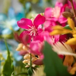 Stems & Bouquets-Kirkland's Home Colorful Bloom Bouquets, Set Of 3 Blue/Pink/Orange