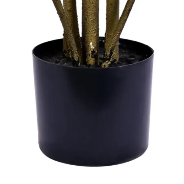 Trees & Topiaries-Kirkland's Home Colorful Croton Tree In Black Planter, 5 Ft.