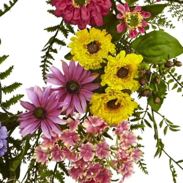 Wreaths-Kirkland's Home Colorful Mixed Floral Wreath Multi