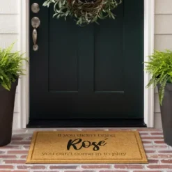 Doormats-Kirkland's Home Come In We'Re Awesome Coir Doormat Tan/Black