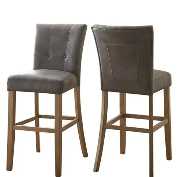 Bar Stools & Counter Height Stools-Kirkland's Home Connor Tufted Bar Stools, Set Of 2 Gray