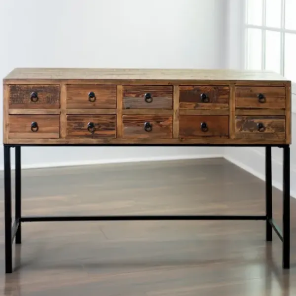 Console Tables-Kirkland's Home Console Table With Keeping Drawers Brown