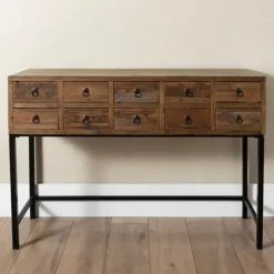 Console Tables-Kirkland's Home Console Table With Keeping Drawers Brown