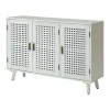 Cabinets & Sideboards-Kirkland's Home Contemporary Lattice Doors Sideboard White