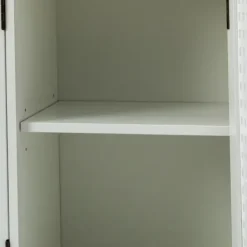 Cabinets & Sideboards-Kirkland's Home Contemporary Lattice Doors Sideboard White